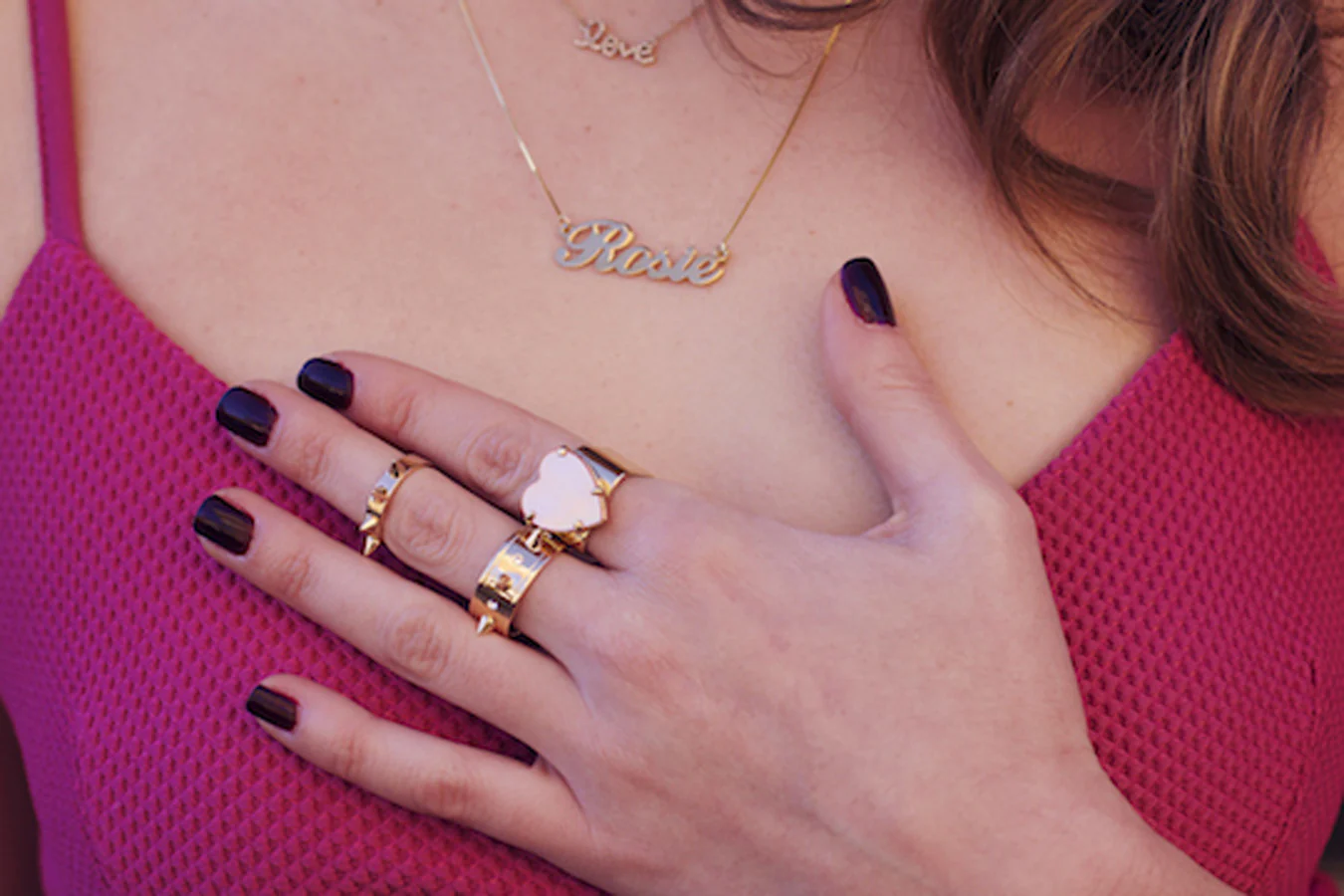 14kt Solid Gold Name Necklace ( Double Thickness) - Image 4