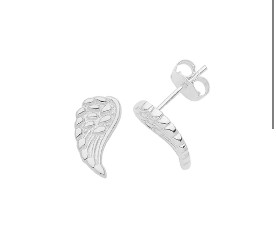 Angel wing stud earrings - Image 2