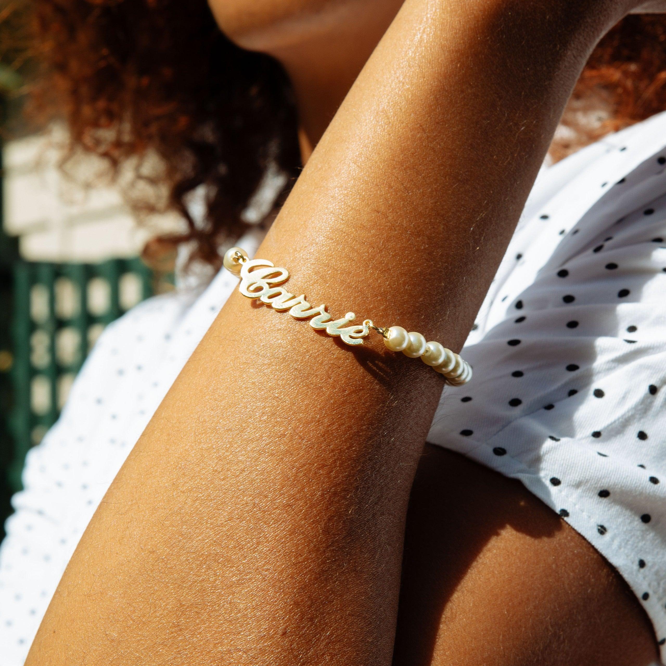 Audrey Pearl Name Bracelet - Image 5