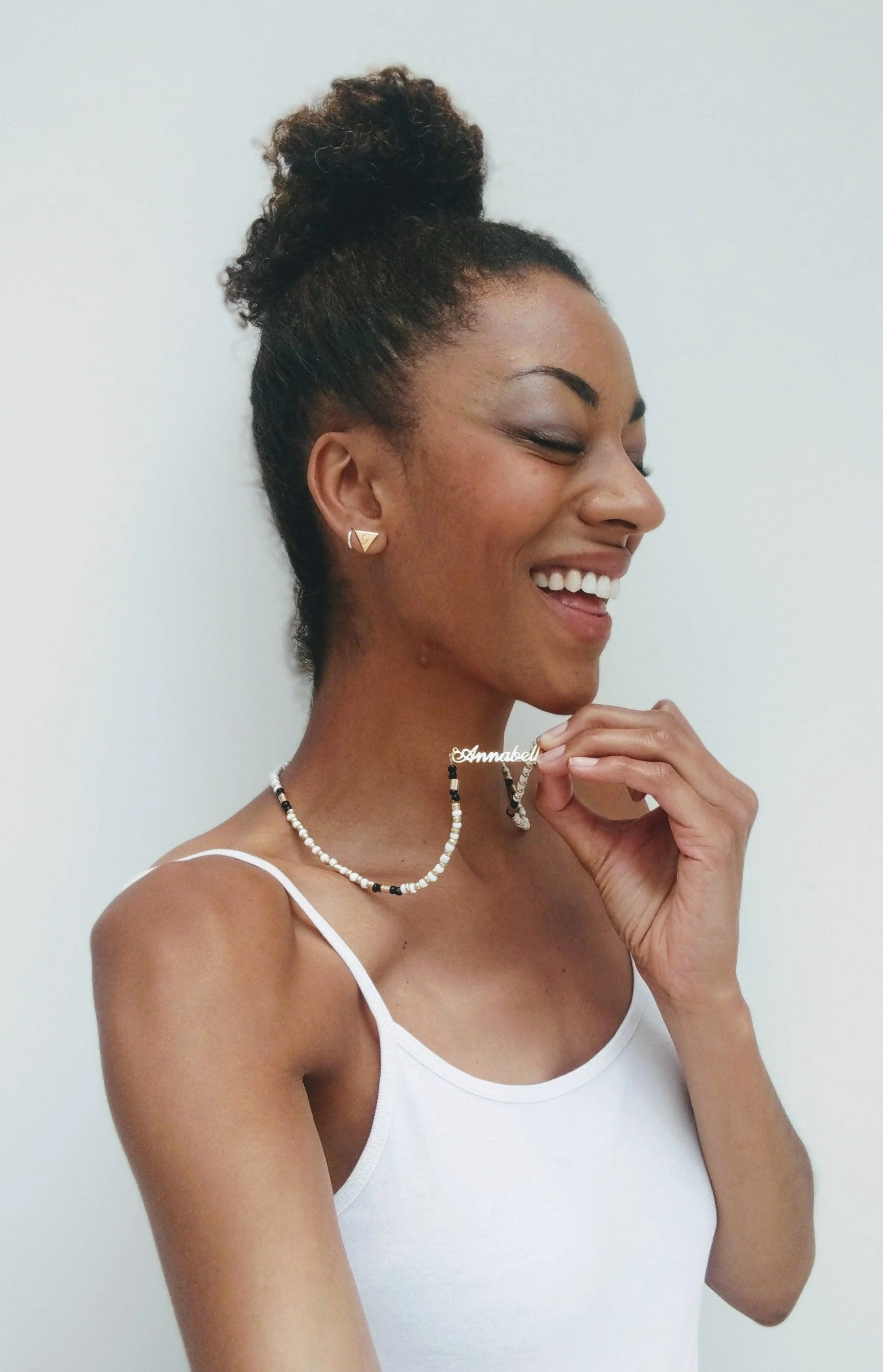 Aura Beaded Name Necklace - Image 2