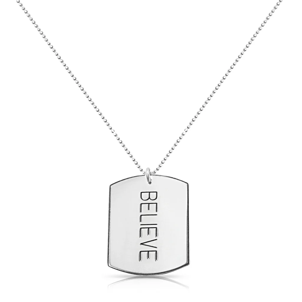 Believe Tag Necklace - Image 3