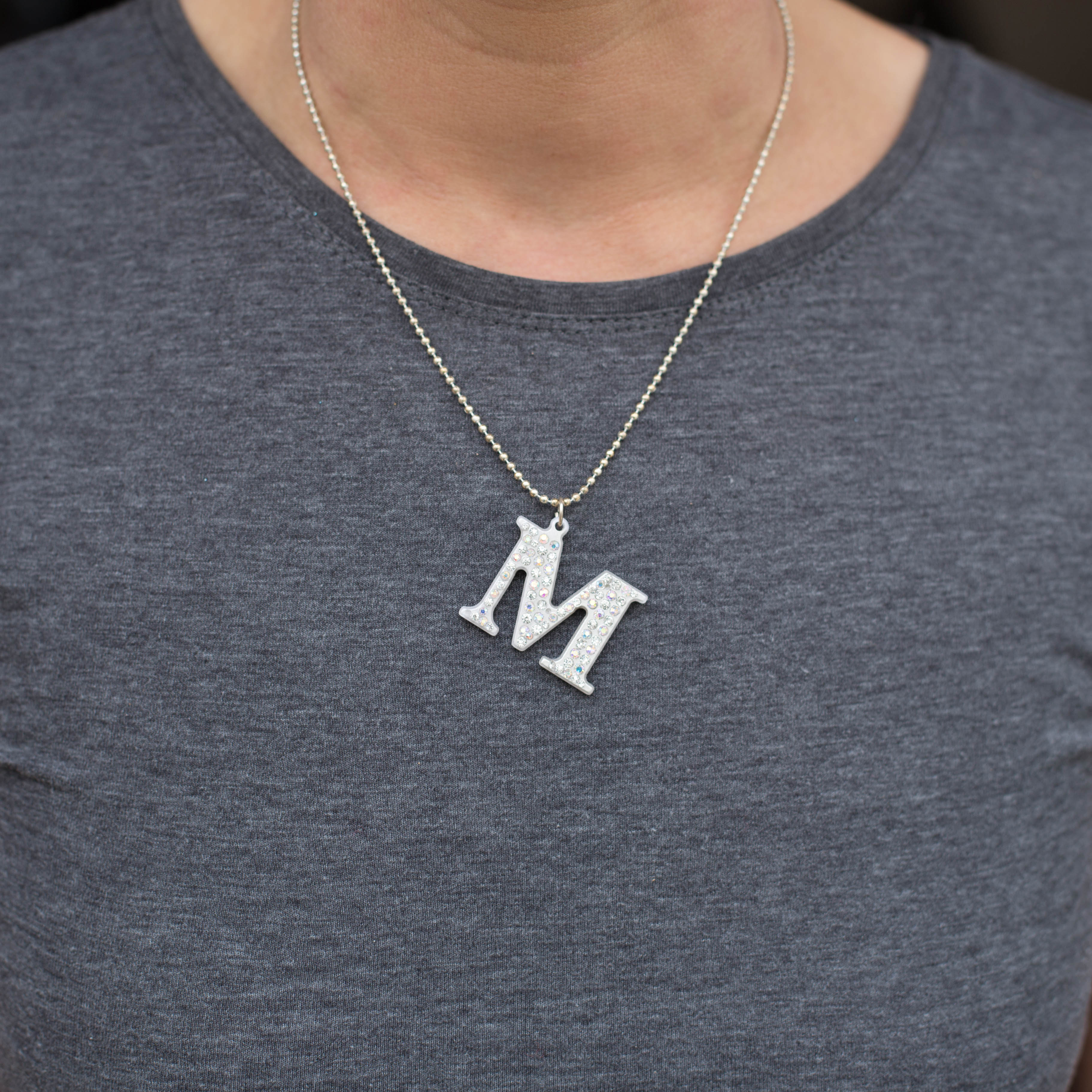 Crystal Initial Necklace - Image 6