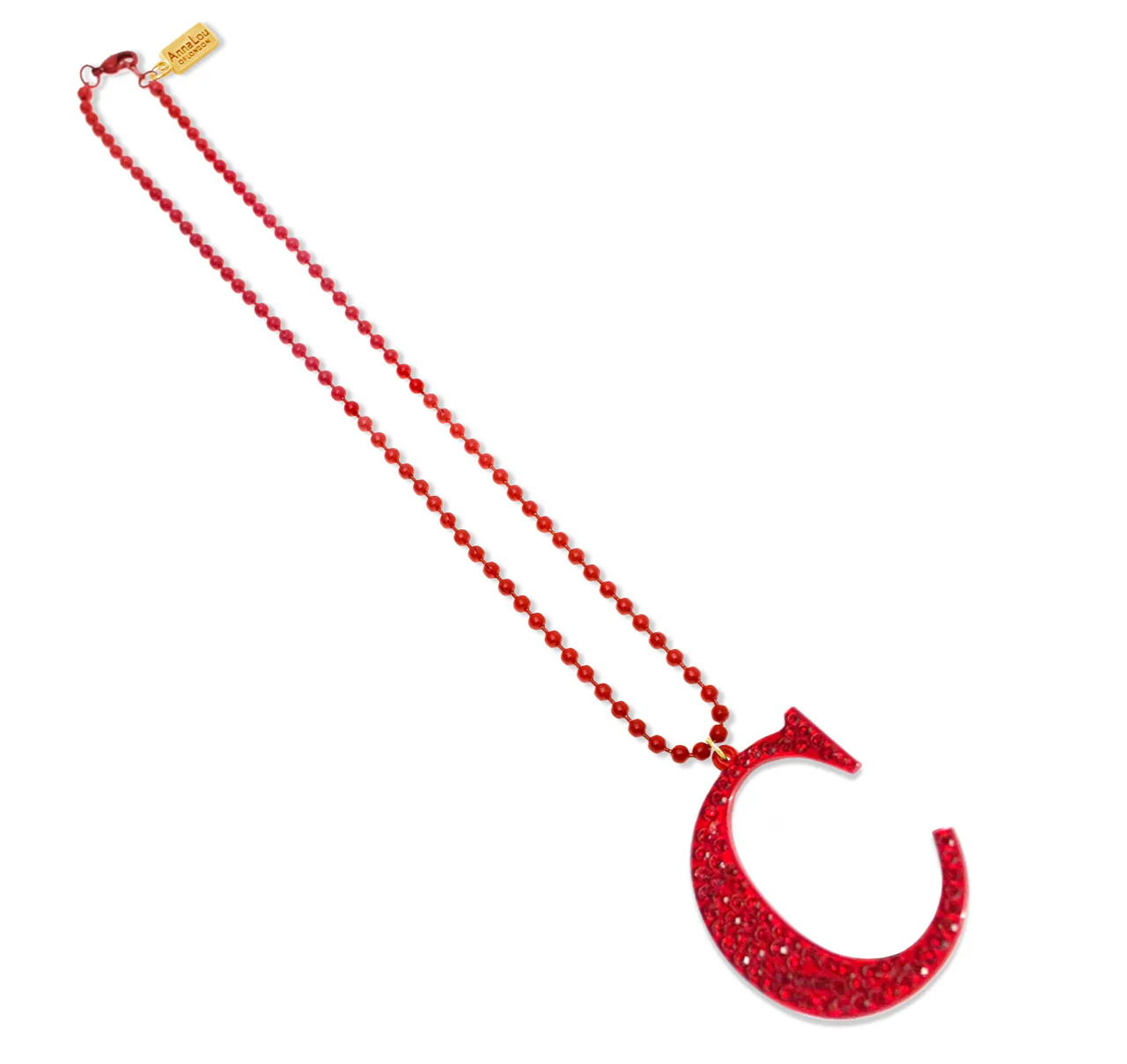 C Lucite Crystal Necklace - Image 3