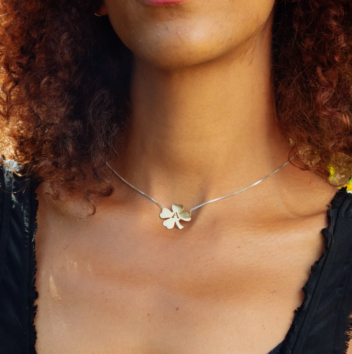 Clover Initial Necklace - Image 2