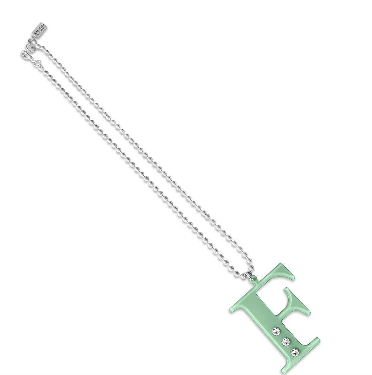 F Lucite Crystal Necklace - Image 3