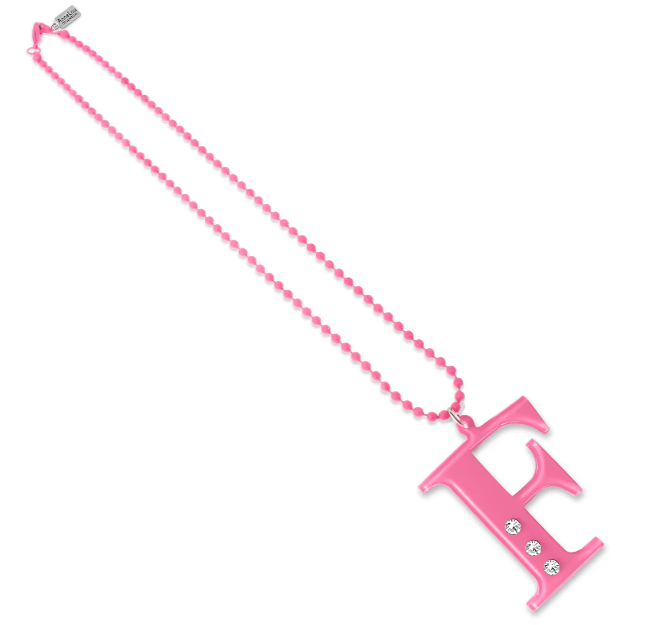 F Lucite Crystal Necklace - Image 4