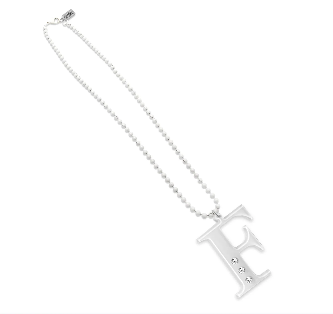 F Lucite Crystal Necklace - Image 5