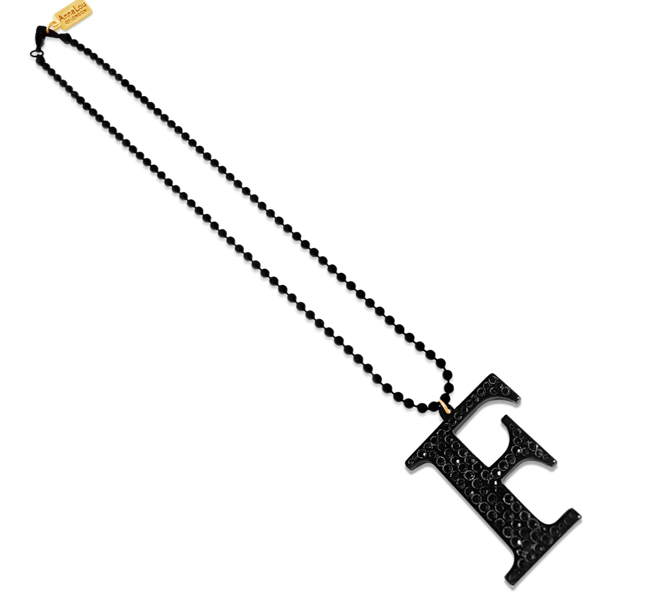 F Lucite Crystal Necklace - Image 6