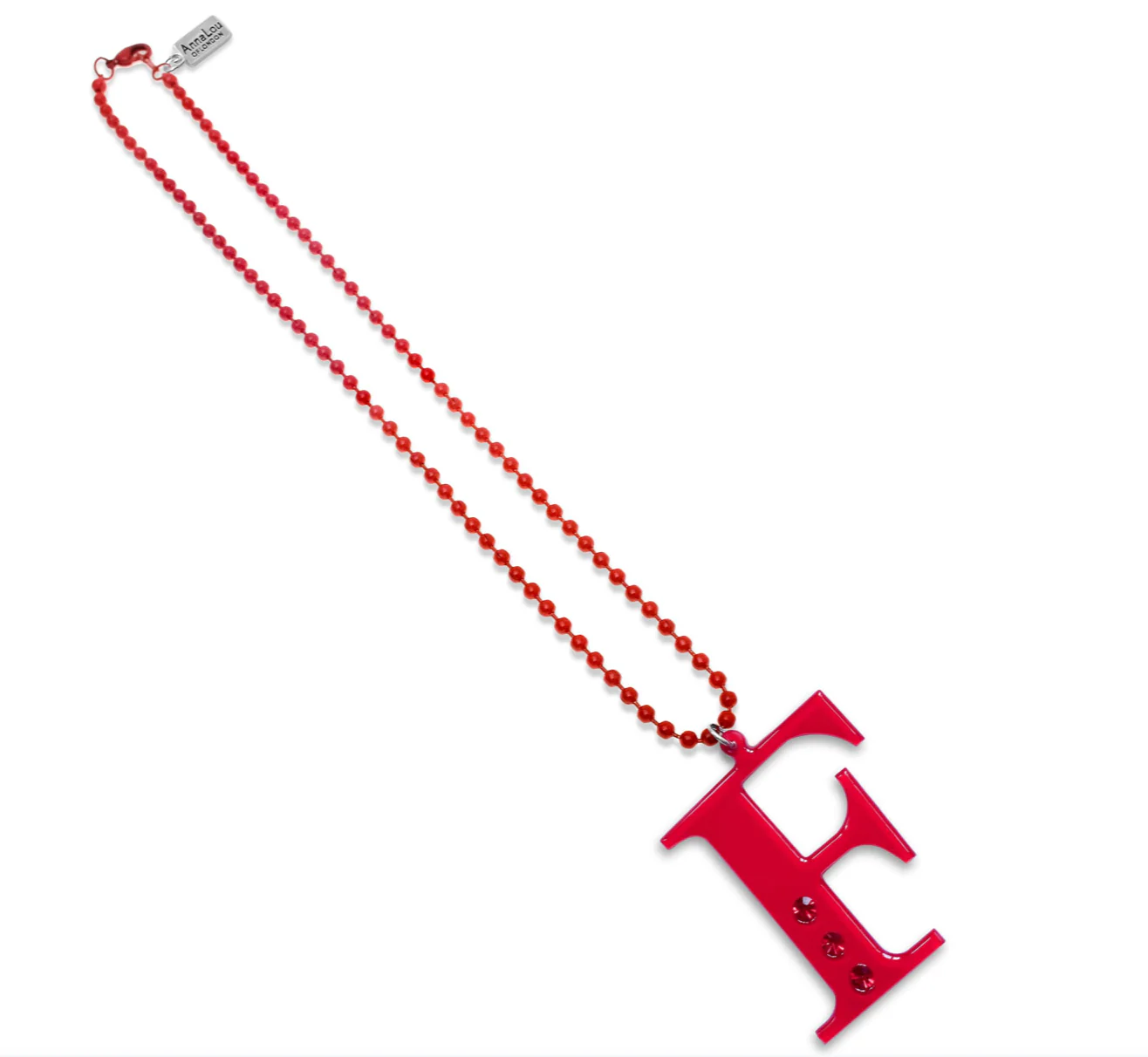 F Lucite Crystal Necklace - Image 7