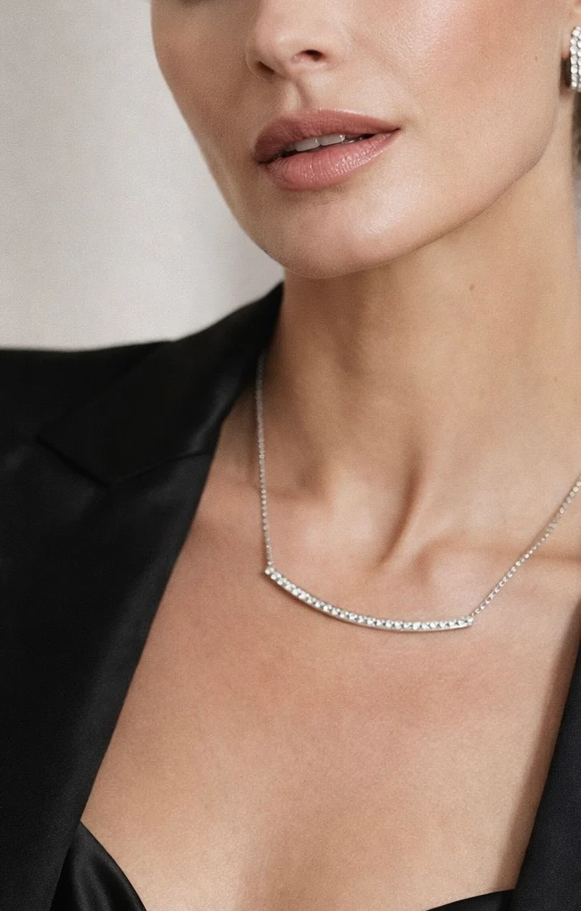 Crystal Bar Necklace - Image 2