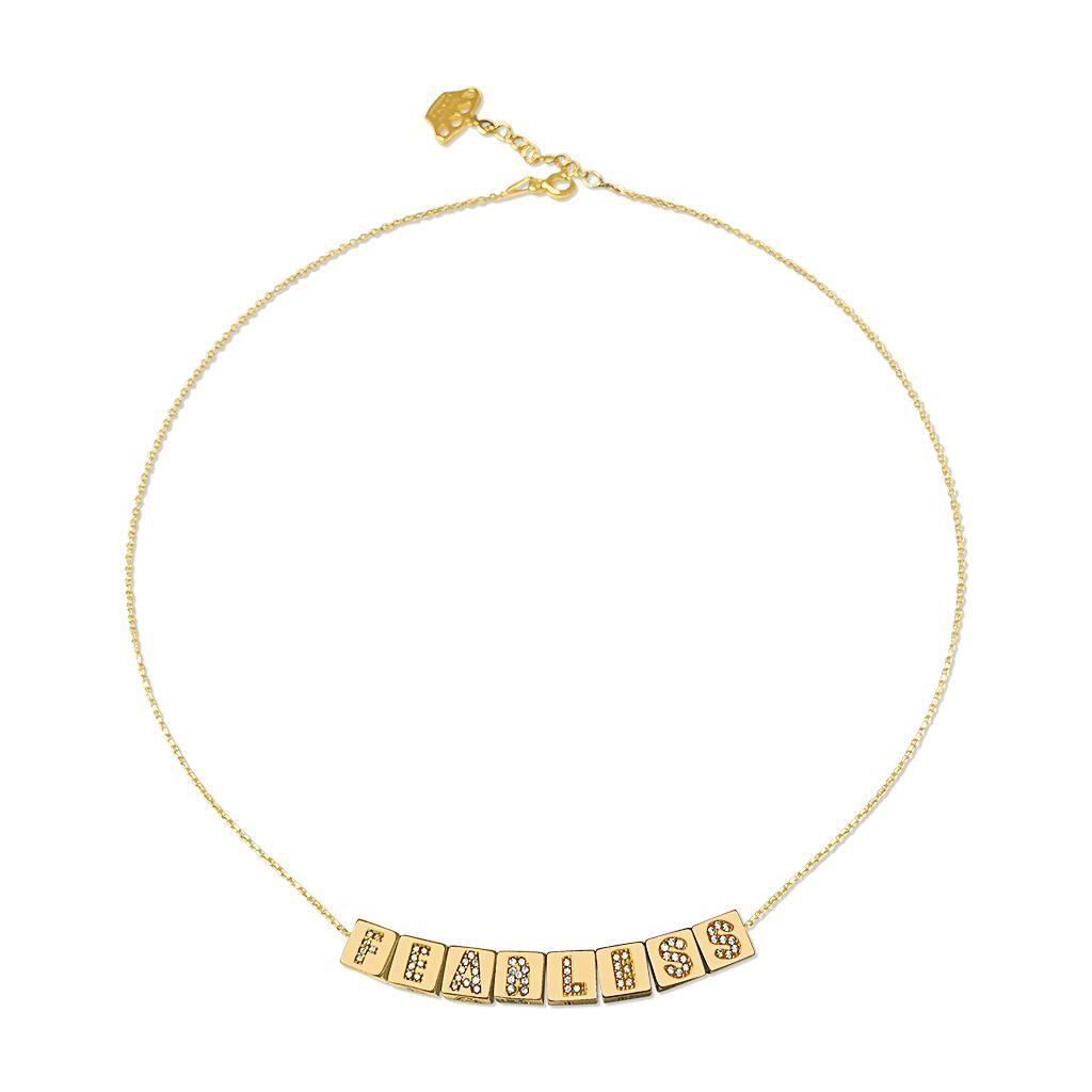 Crystal Cube Letter Necklace - Image 6