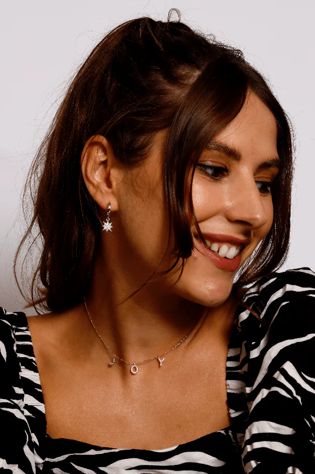 Crystal Letter Necklace - Image 4