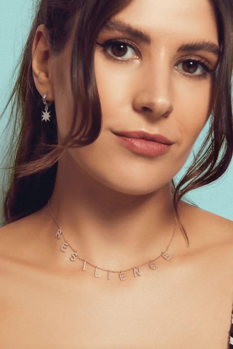 Crystal Letter Necklace - Image 8