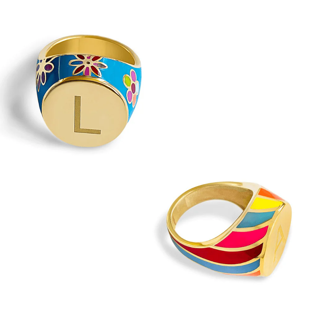 Daisy Trippy Hippie Personalised Ring - Image 3