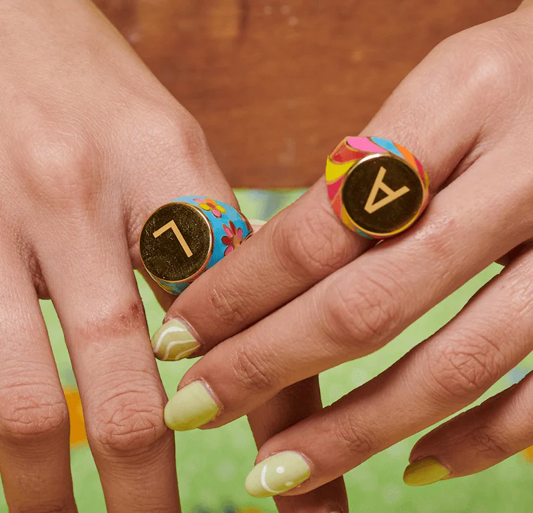 Daisy Trippy Hippie Personalised Ring - Image 7
