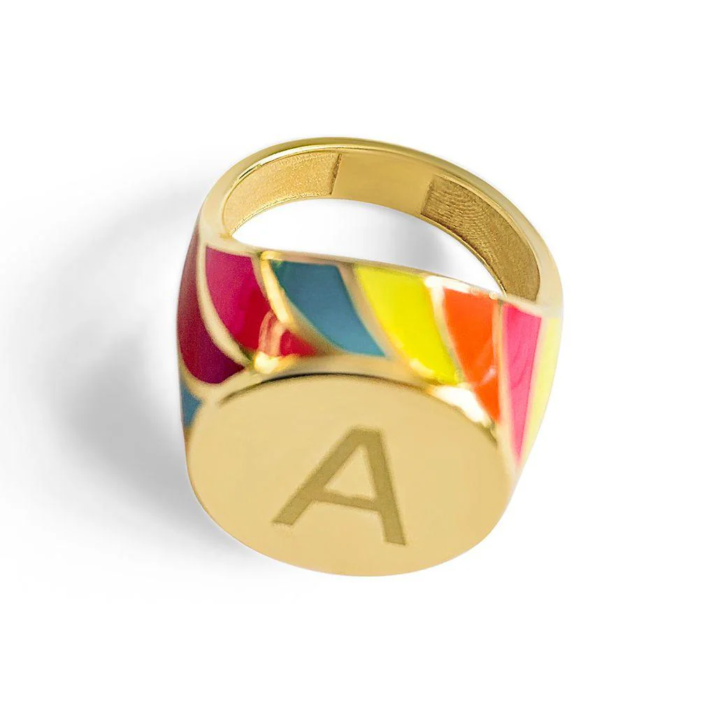 Daisy Trippy Hippie Personalised Ring - Image 9