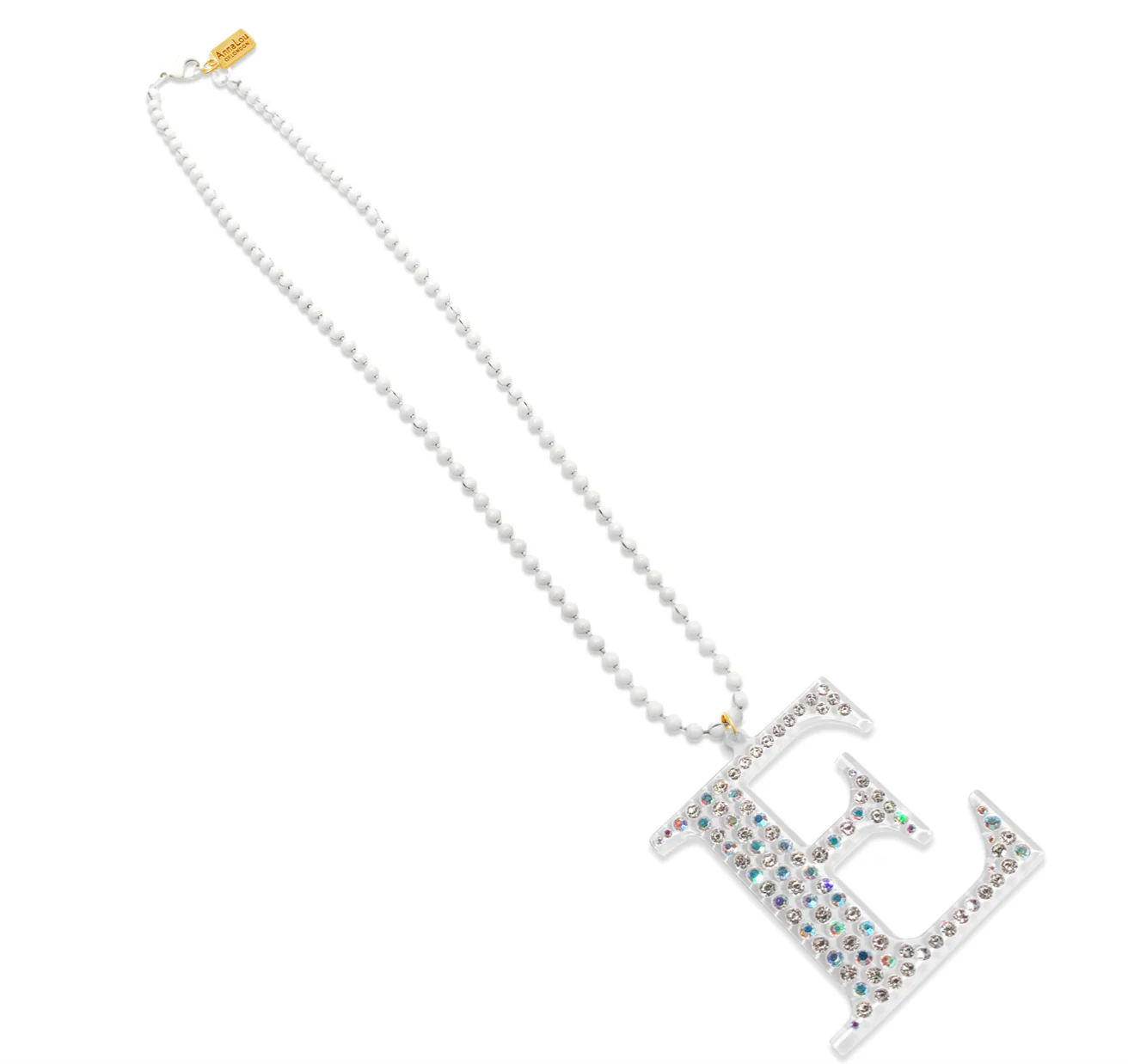 E Lucite Crystal Necklace - Image 3