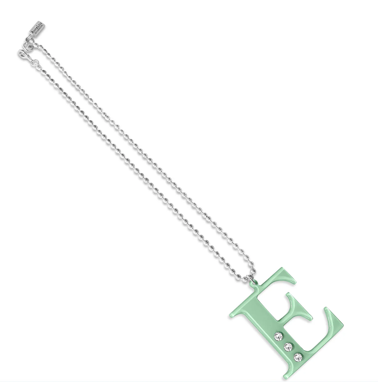 E Lucite Crystal Necklace - Image 4