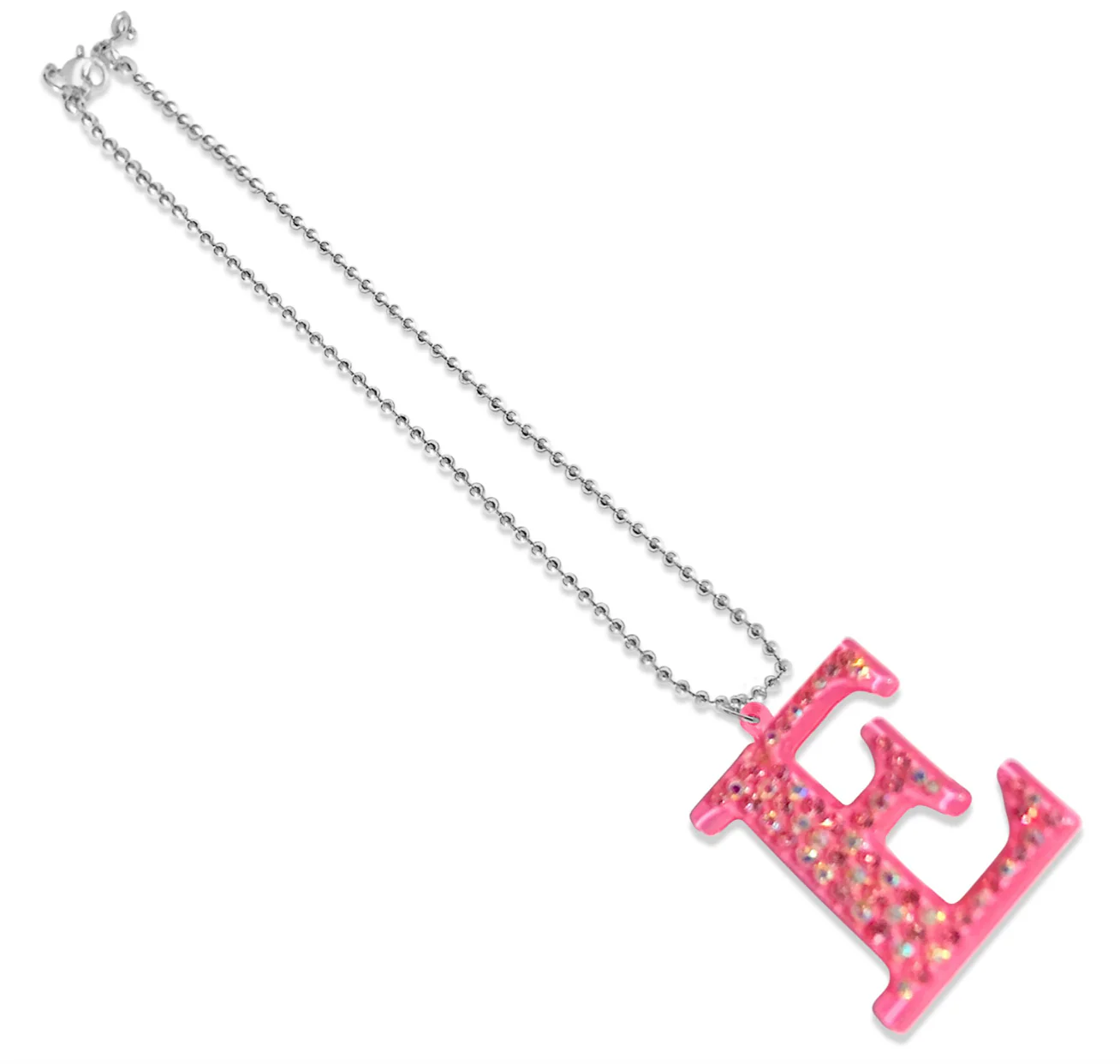 E Lucite Crystal Necklace - Image 5