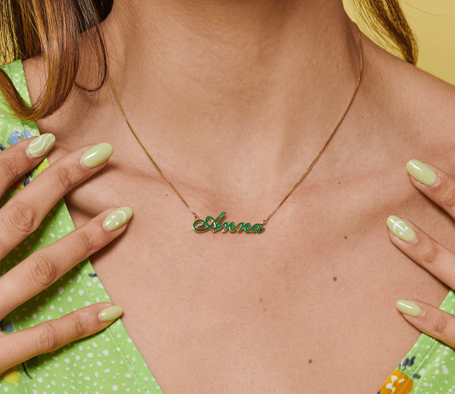 Enamel Name Necklace - Image 2
