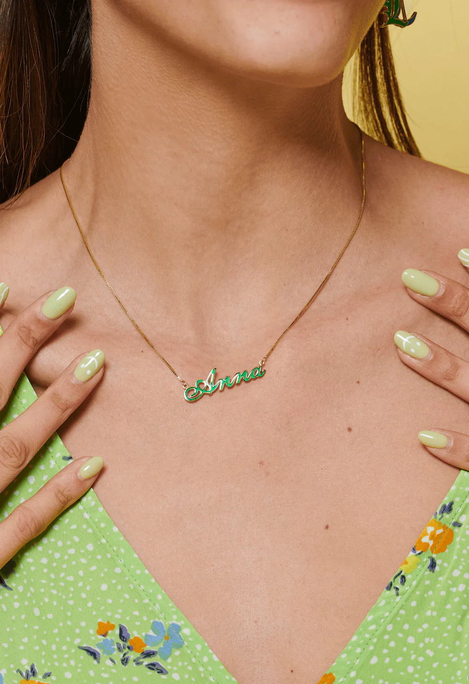 Enamel Name Necklace - Image 3