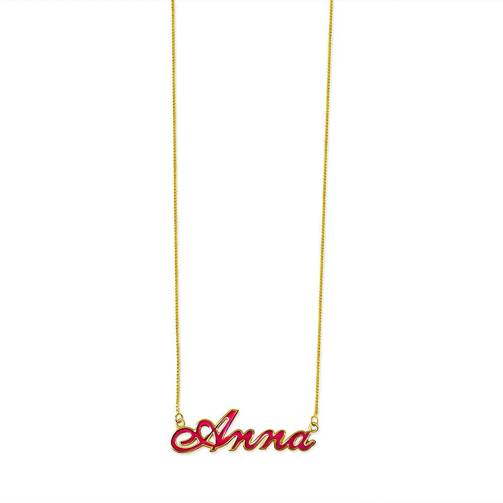 Enamel Name Necklace - Image 6