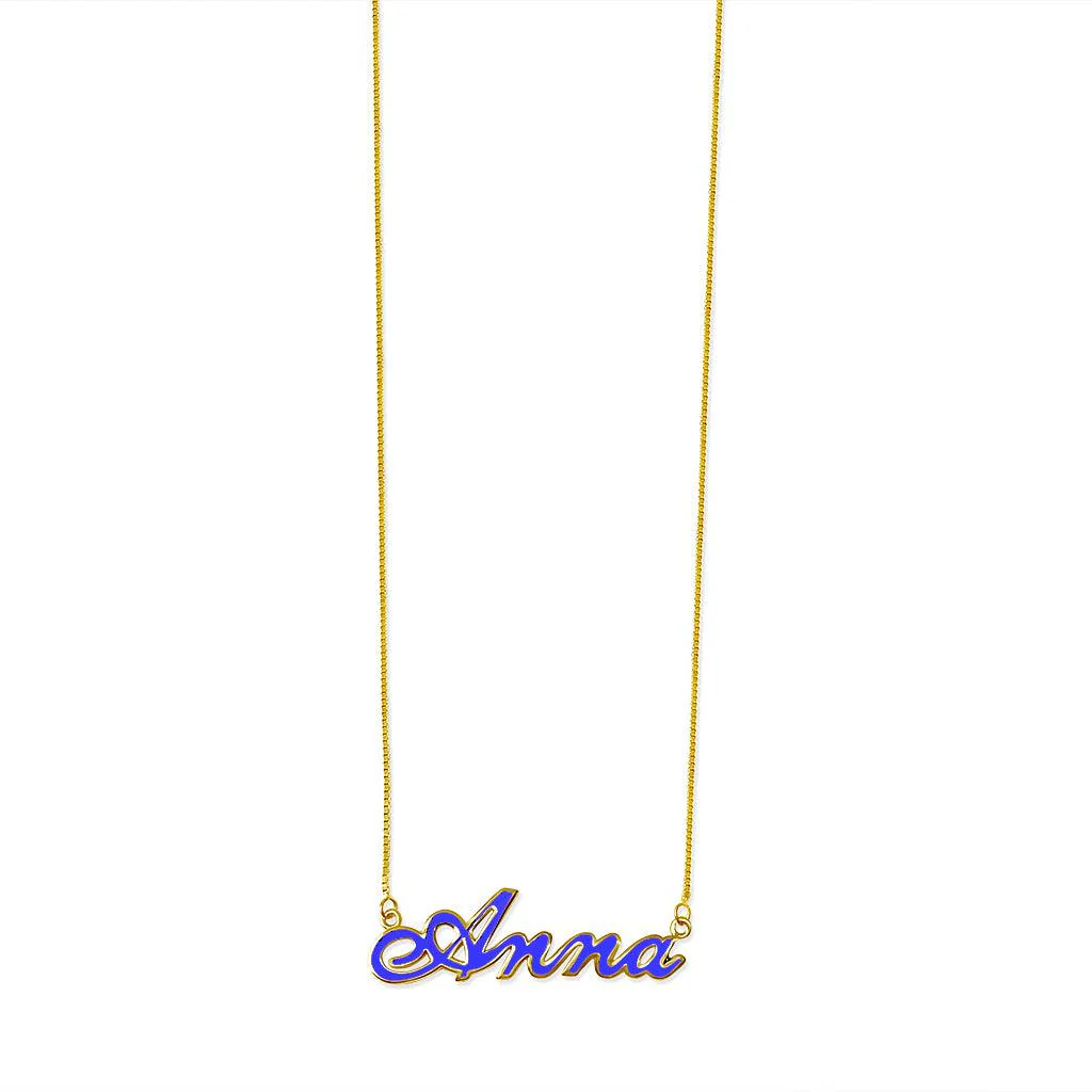 Enamel Name Necklace - Image 8