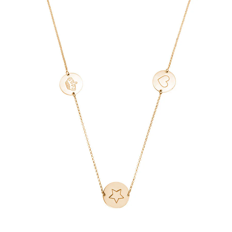 Engraved Charm Long Necklace - Image 3