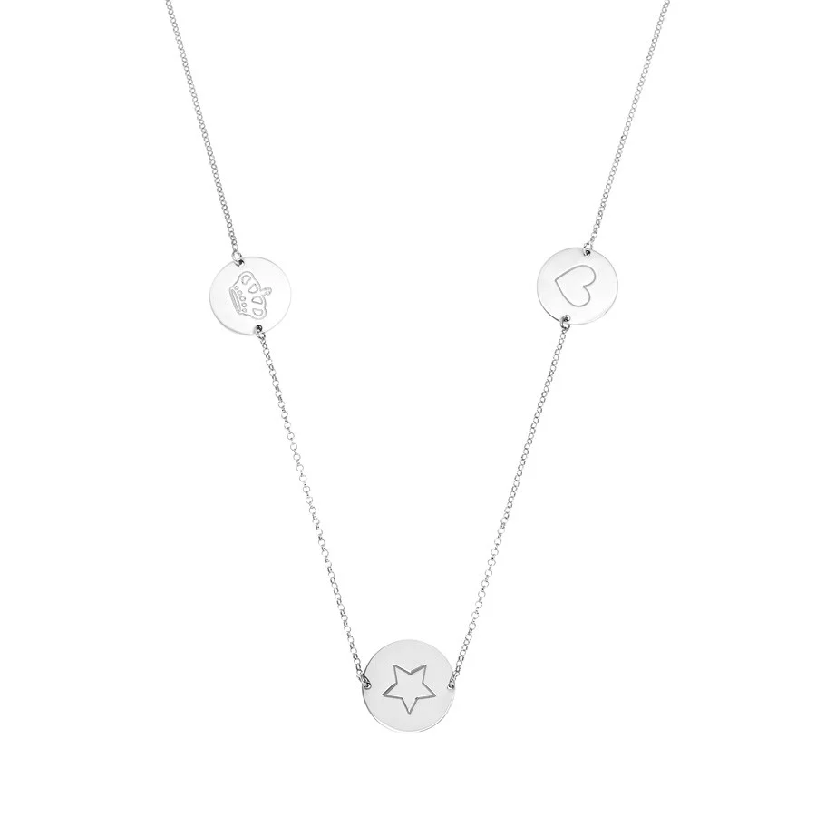 Engraved Charm Long Necklace - Image 4