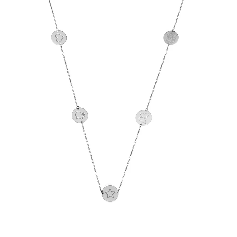Engraved Charm Long Necklace - Image 5