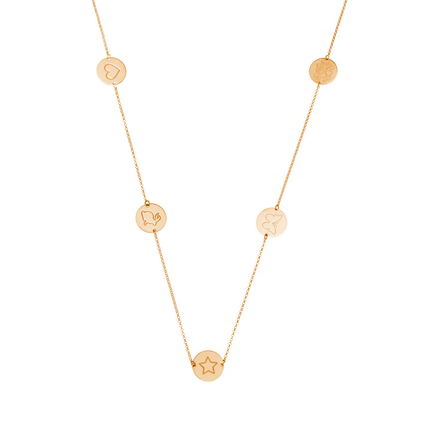 Engraved Charm Long Necklace - Image 6