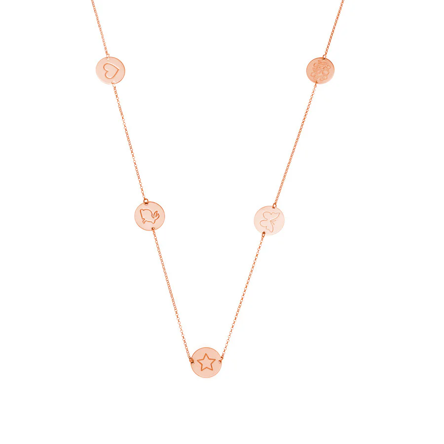 Engraved Charm Long Necklace - Image 7