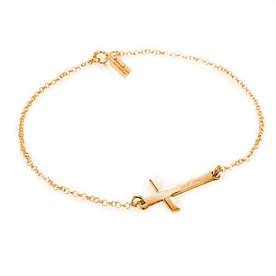 Engraved Cross Bracelet - Image 4