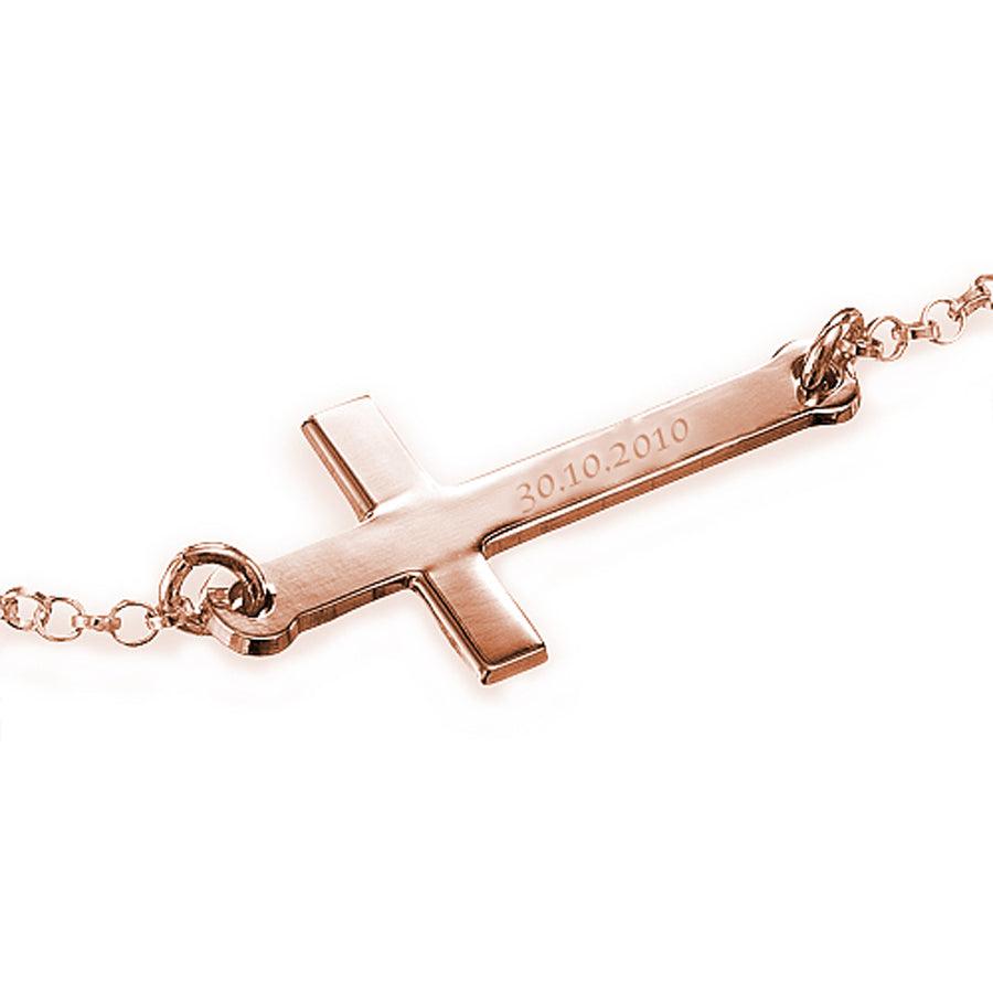 Engraved Cross Bracelet - Image 5