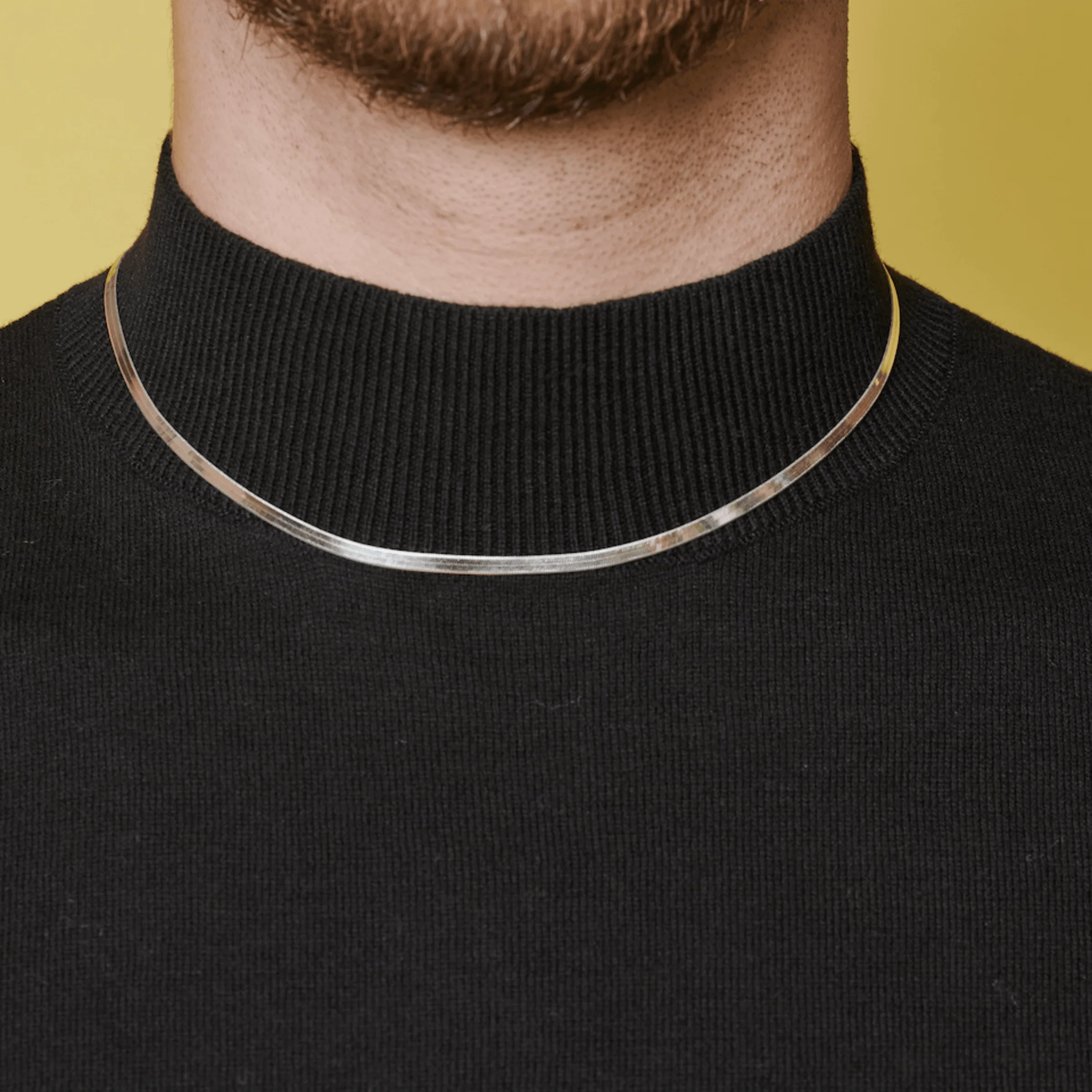 Flat Snake Chain Necklace - Image 3