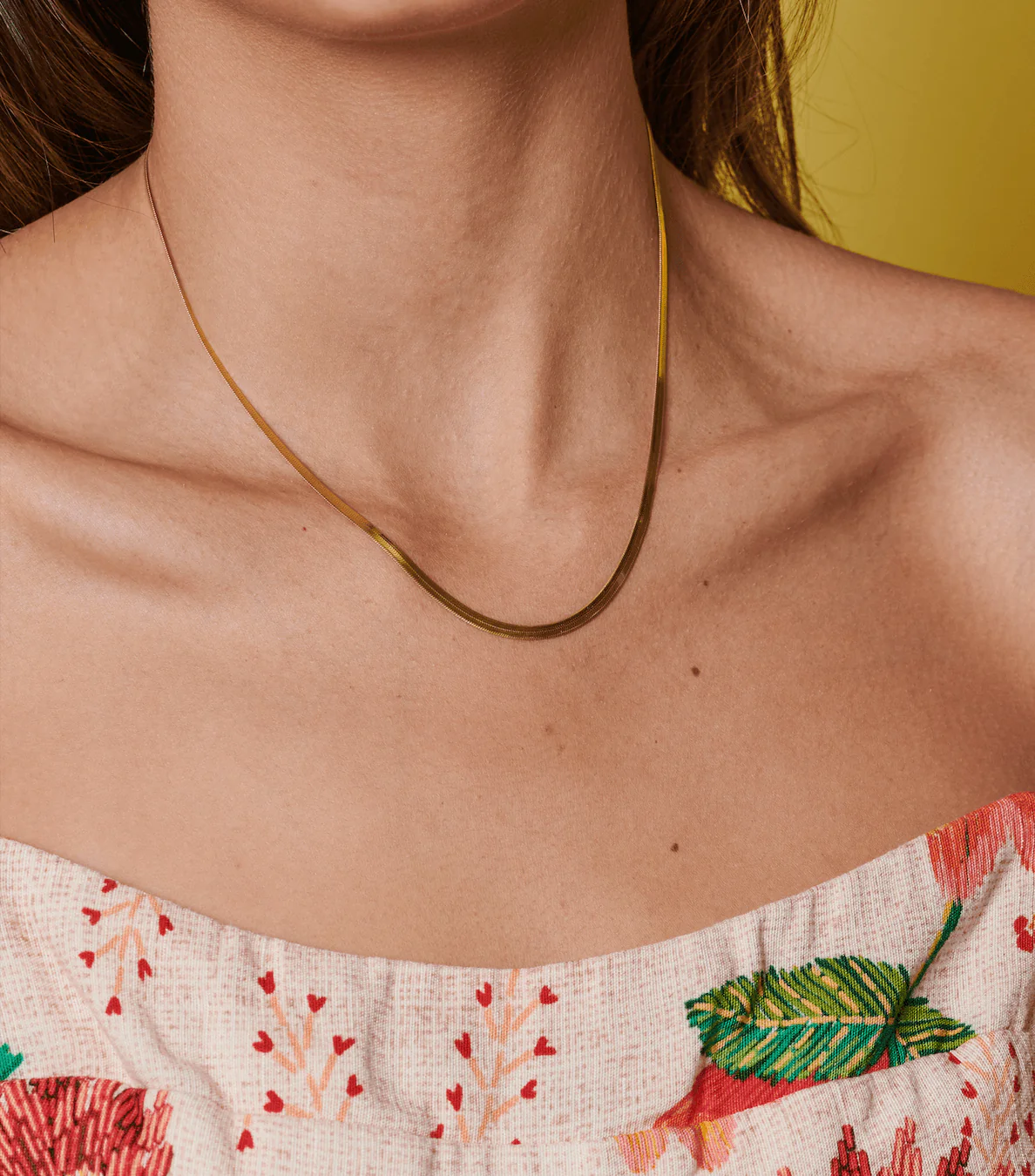 Flat Snake Chain Necklace - Image 4