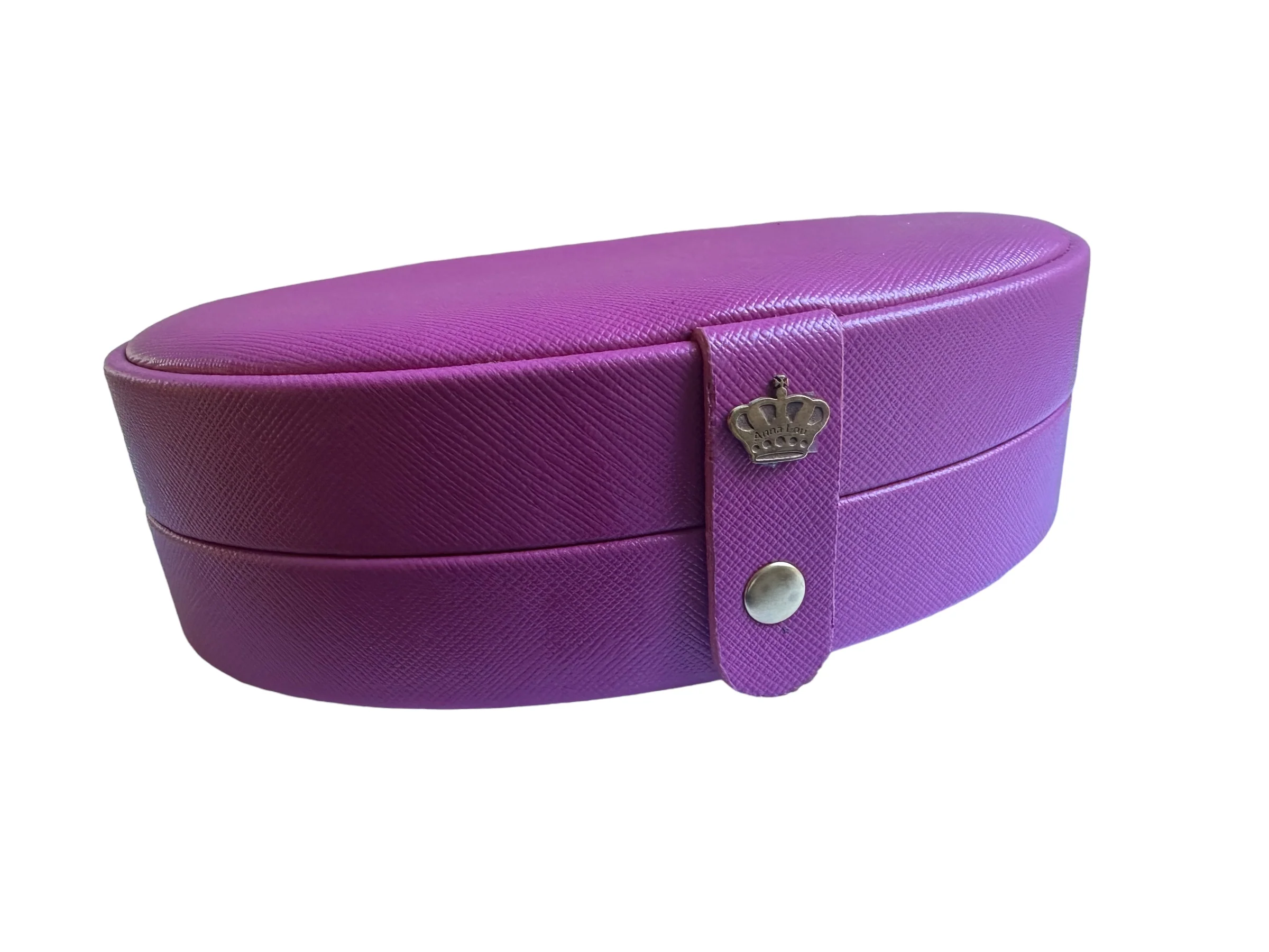 Fushia pink oval jewellery box - Image 5