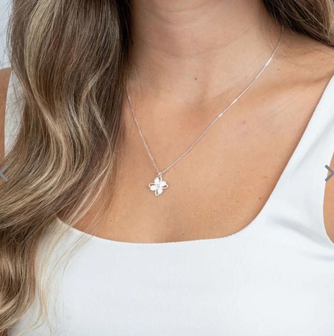 Gemstone Flower Necklace - Image 2