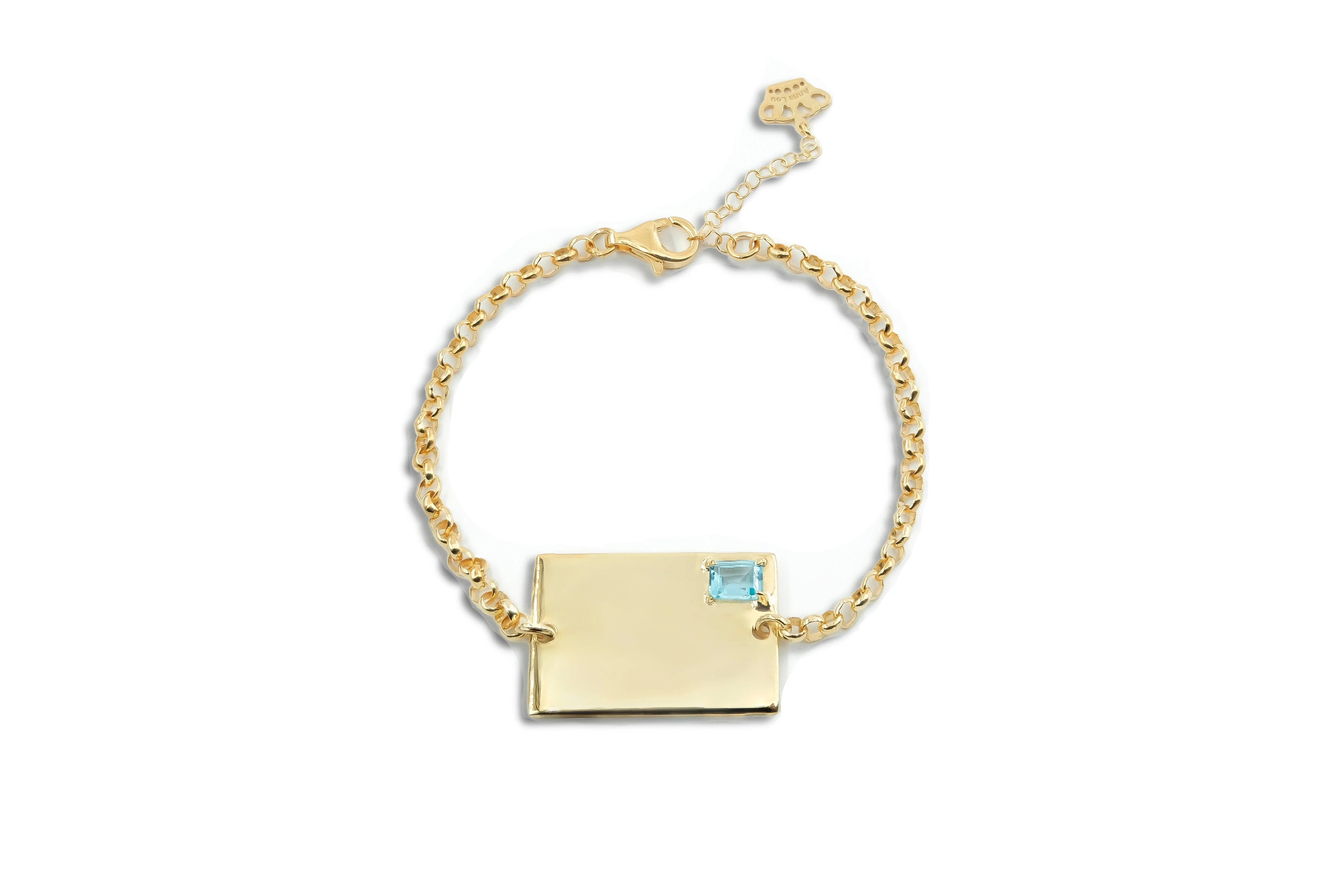 Gemstone Rectangle Birthstone Bracelet - Image 2
