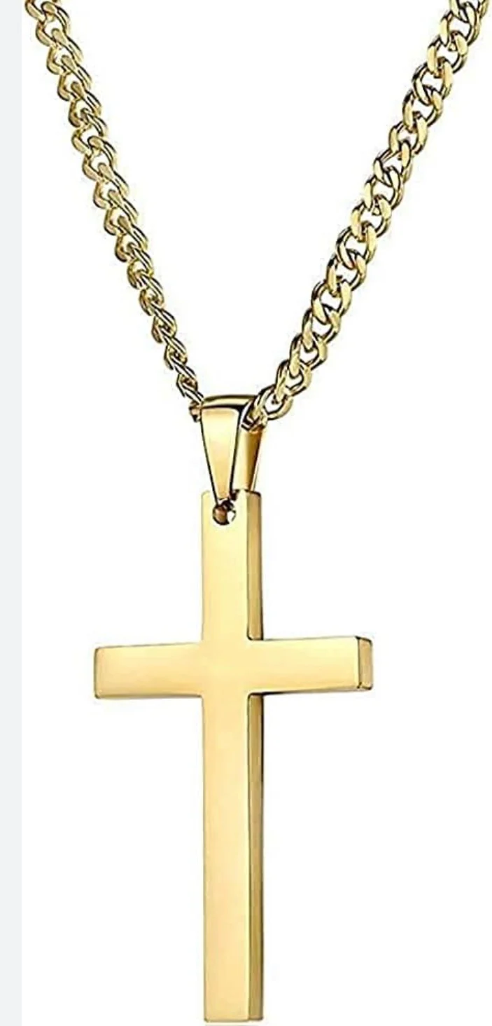 Gold Cross Necklace - Image 2