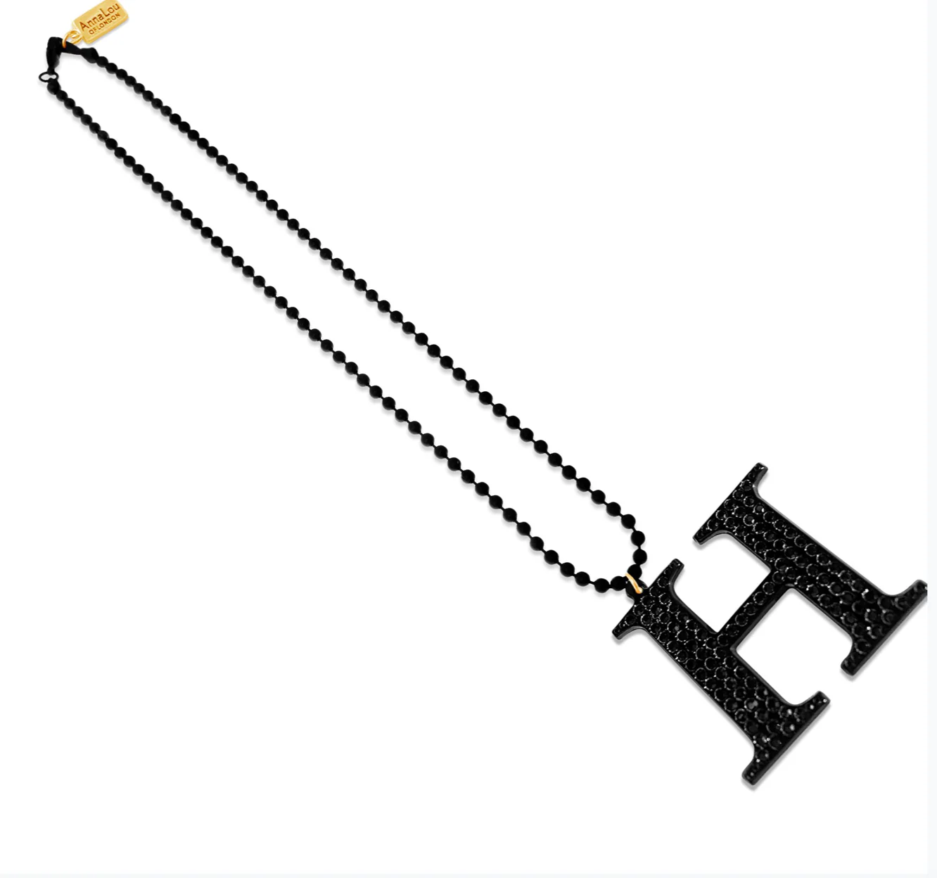 H Lucite Crystal Necklace - Image 2