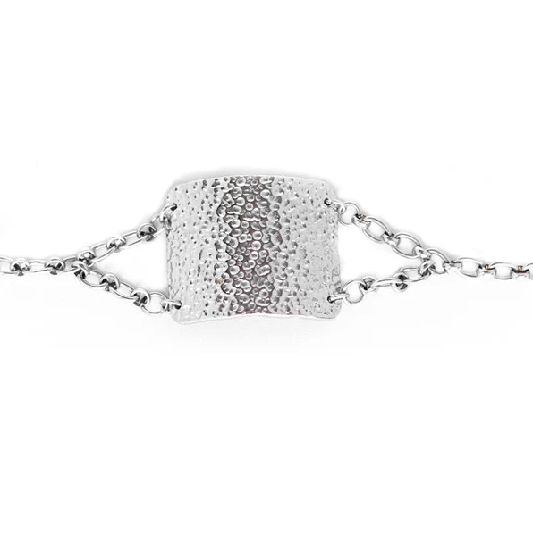 Hammered ID Bracelet