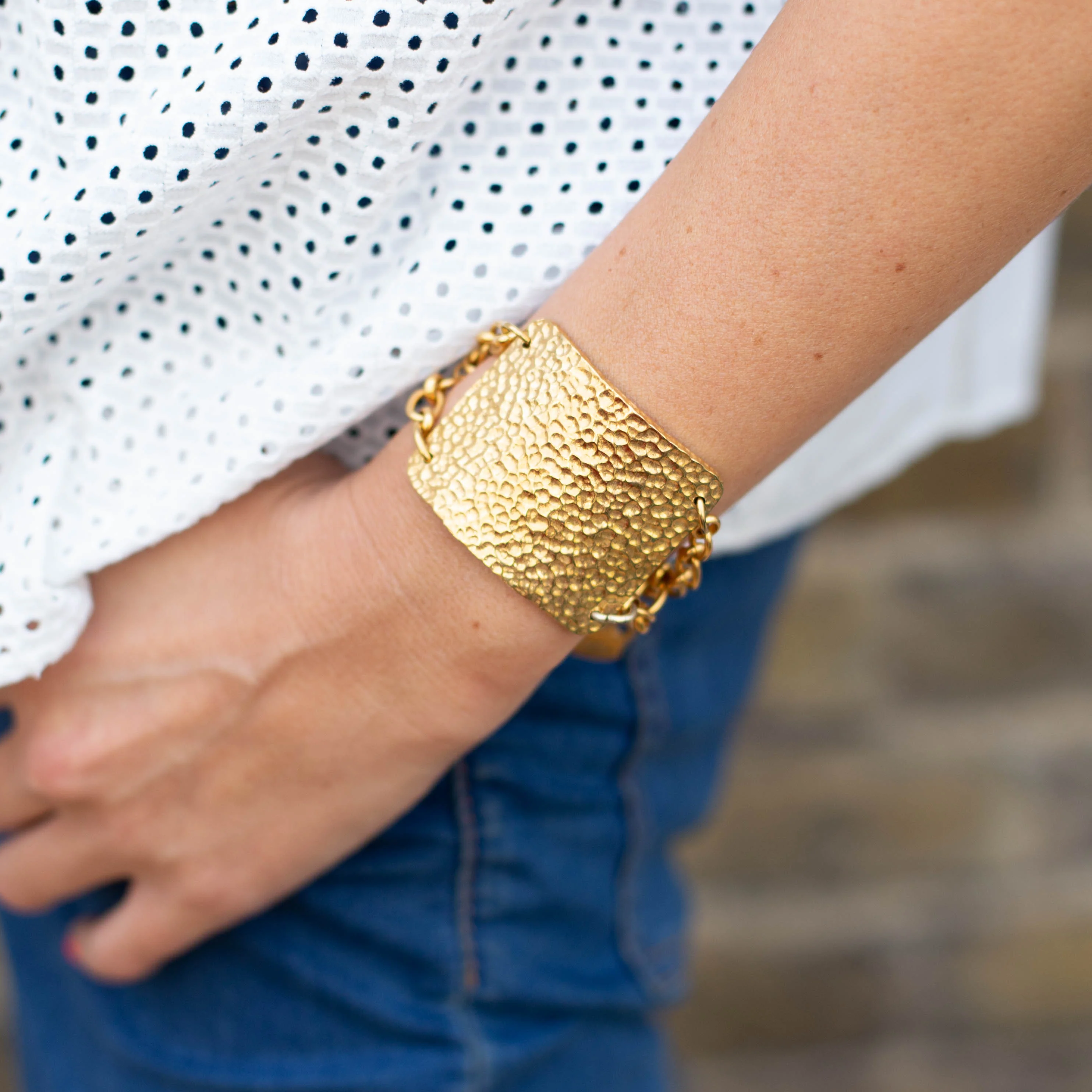 Hammered ID Bracelet - Image 5