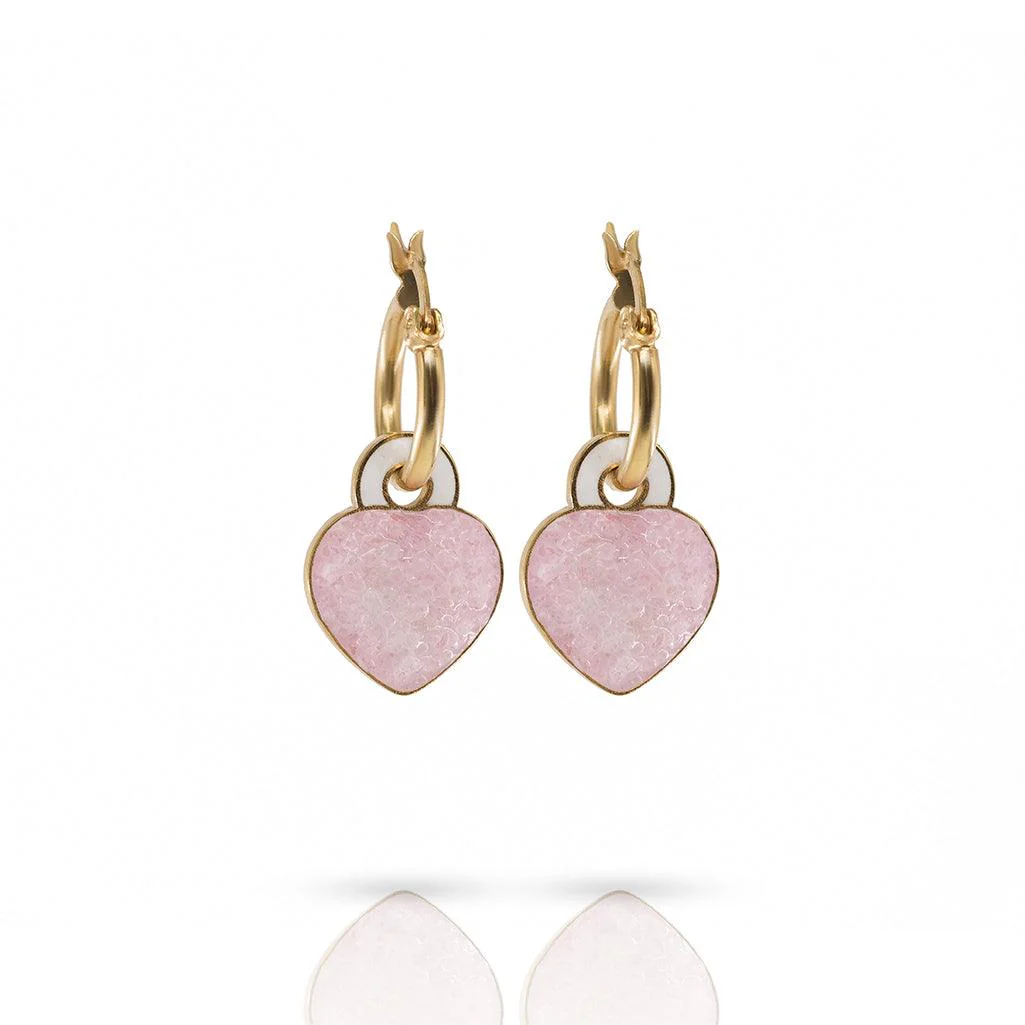Heart Gemstone Earrings