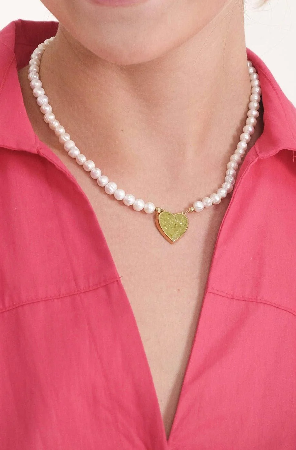 Heart Gemstone Necklace - Image 4