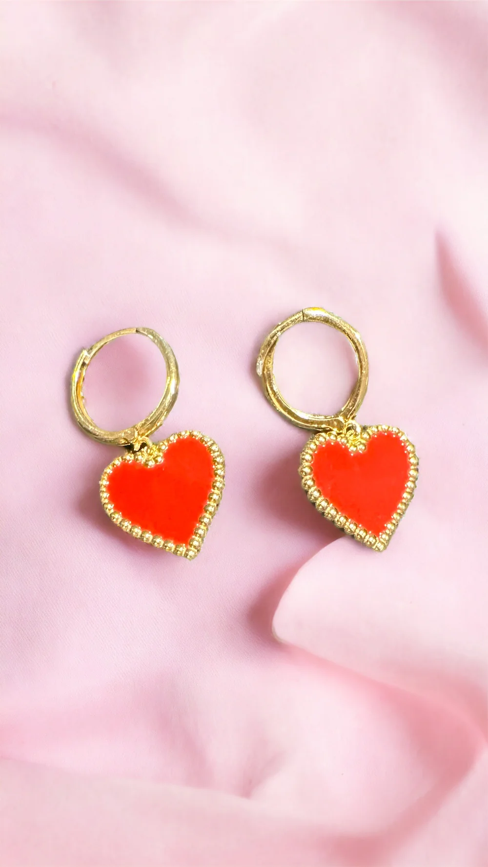 Heart Hoop Earrings - Image 2