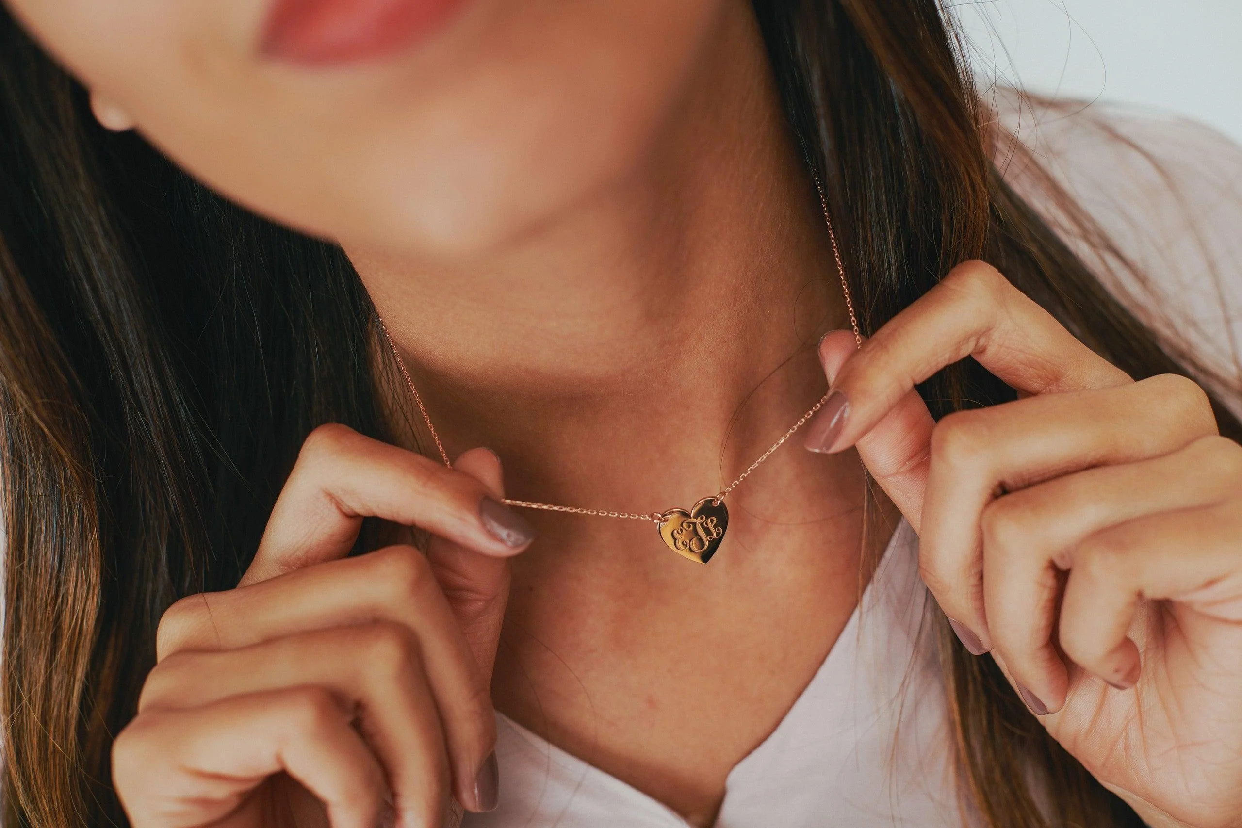 Heart Monogram Necklace - Image 5