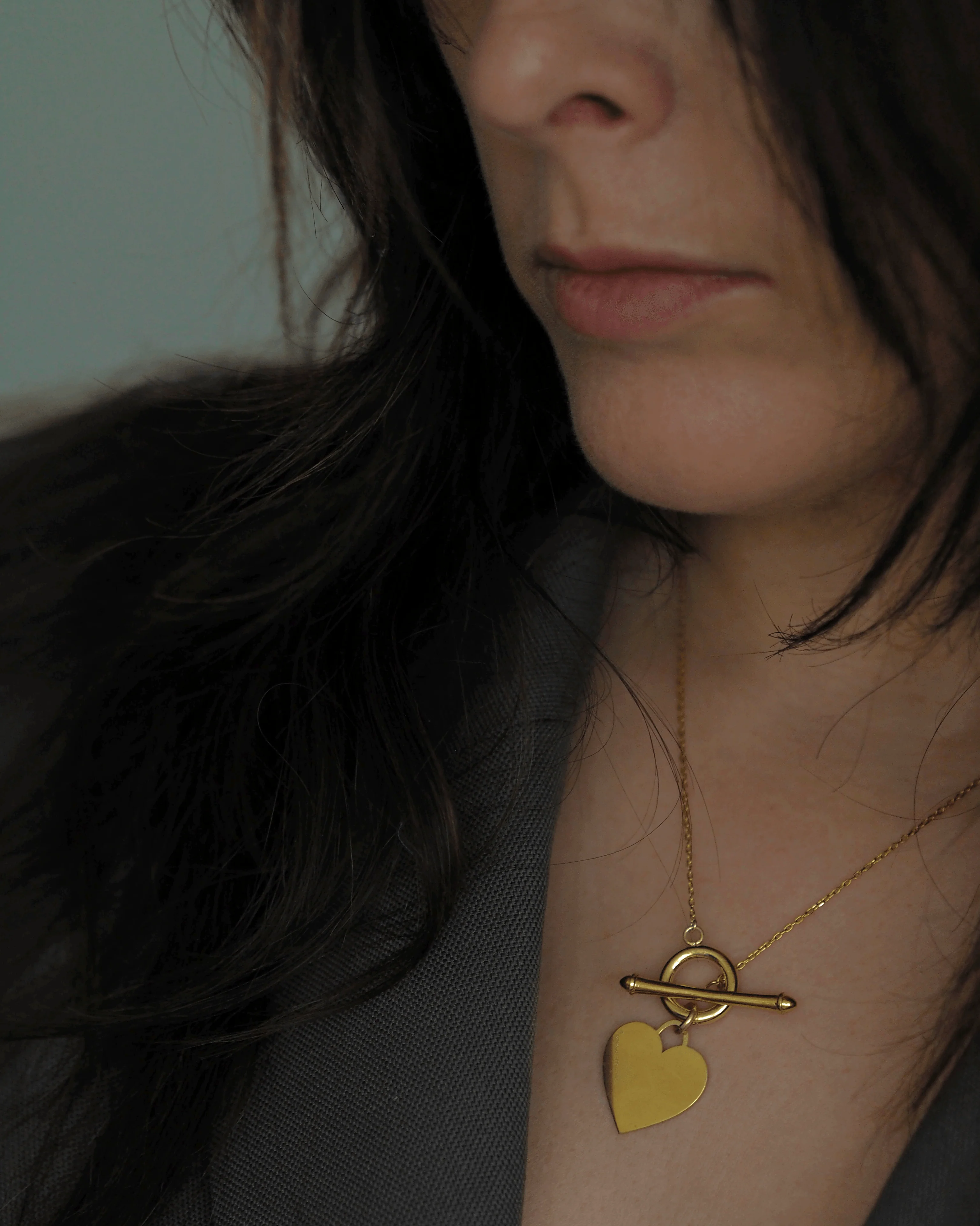 Heart T Bar Necklace - Image 5