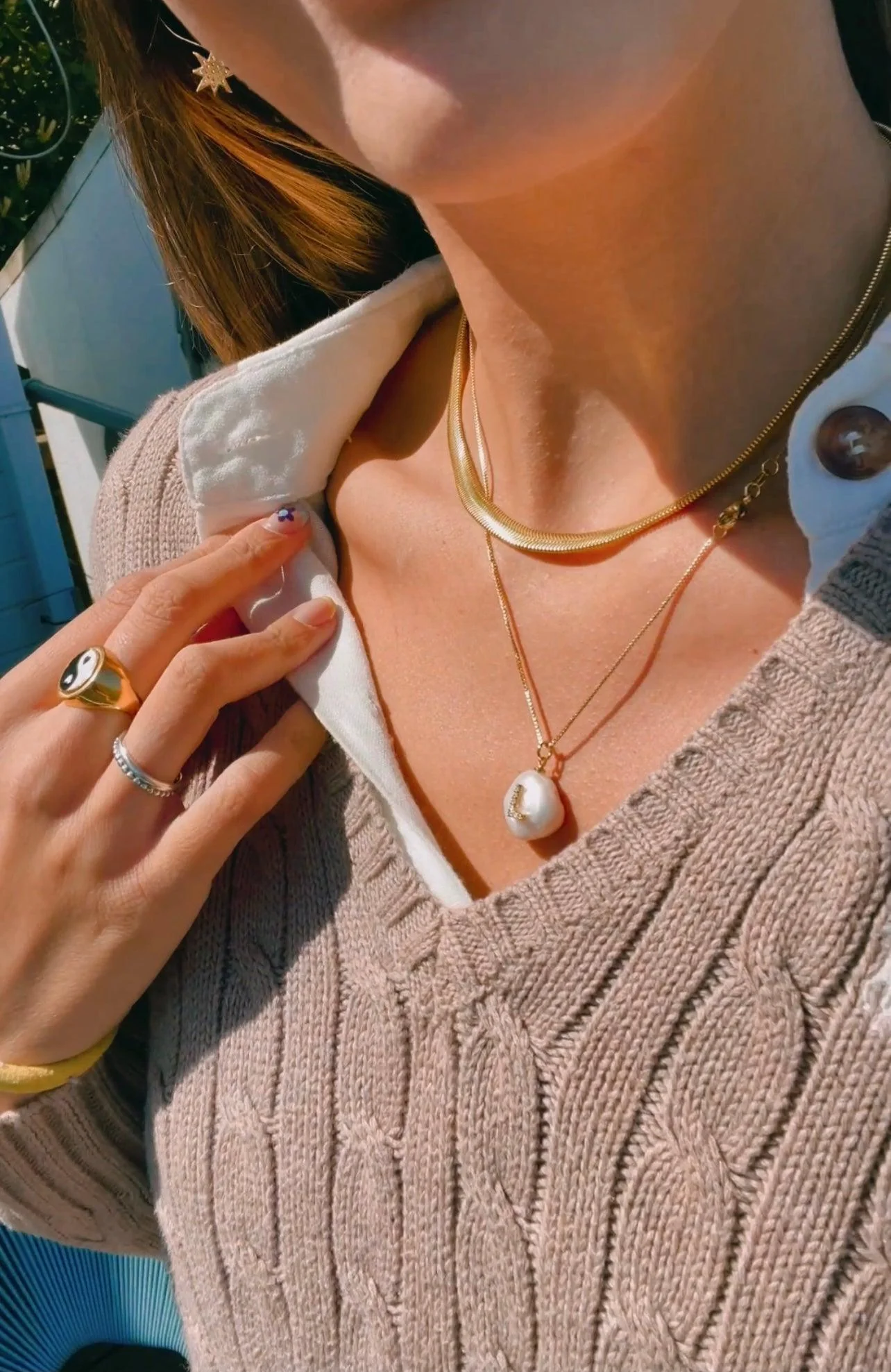 Herringbone Chain Necklace - Image 12