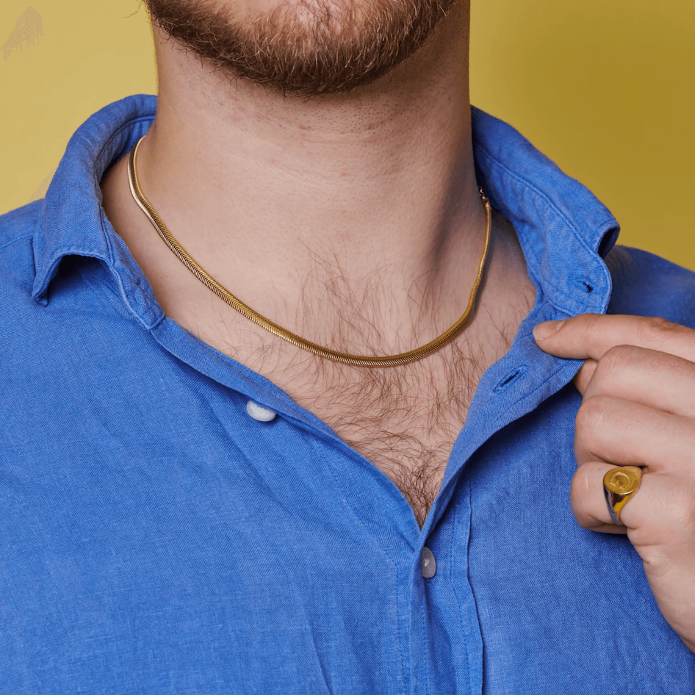 Herringbone Chain Necklace - Image 7